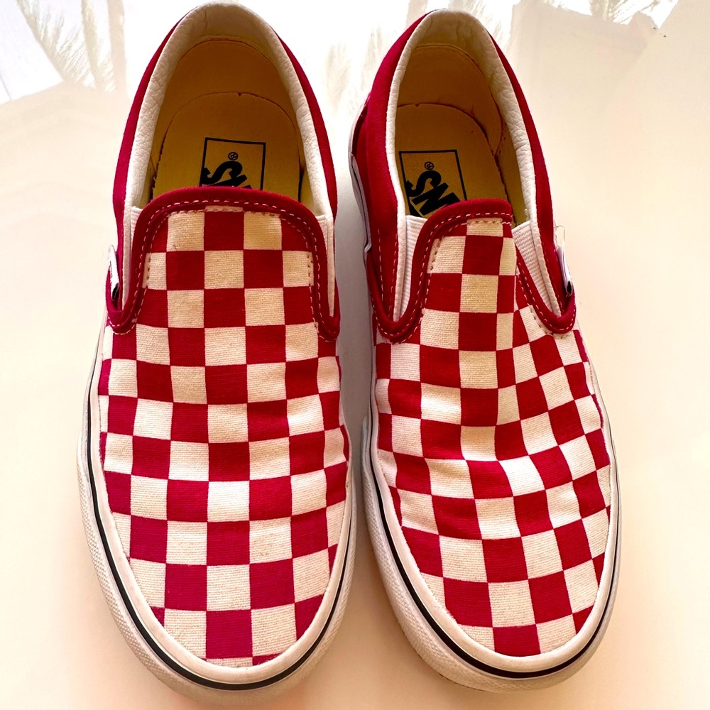 Red Vans Checkboard.